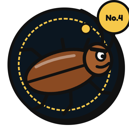 Cockroaches illustrated pest badge